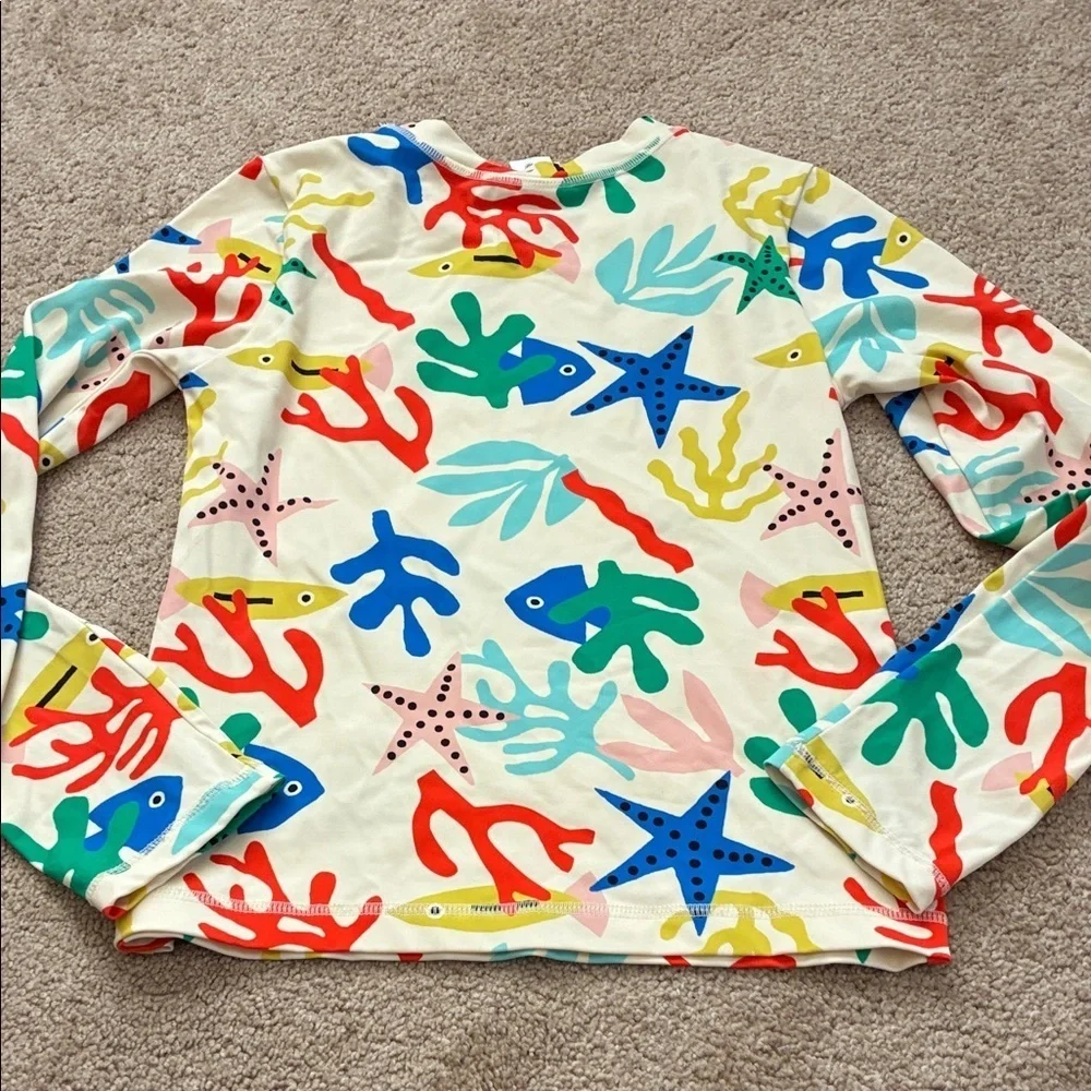 Hanna Andersson Colorful Sea Life Swim Shirt